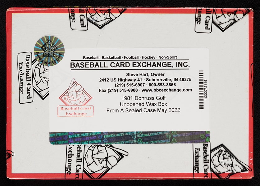 1981 Donruss Golf Wax Box (36) (BBCE) (FASC)