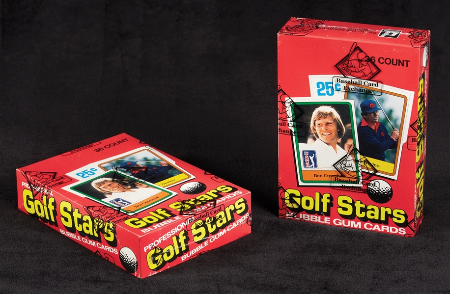 1981 Donruss Golf Wax Boxes Pair (2) (BBCE) (FASC)