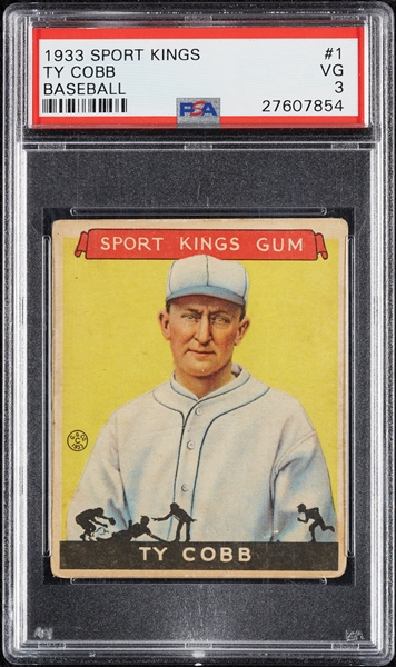 1933 Sport Kings Ty Cobb No. 1 PSA 3