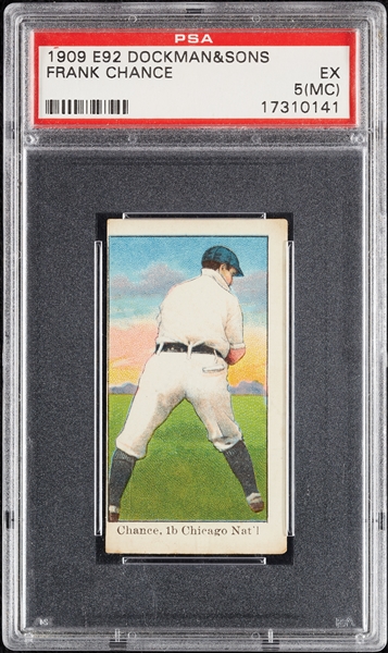 1909 E92 Dockman & Sons Frank Chance PSA 5 (MC)