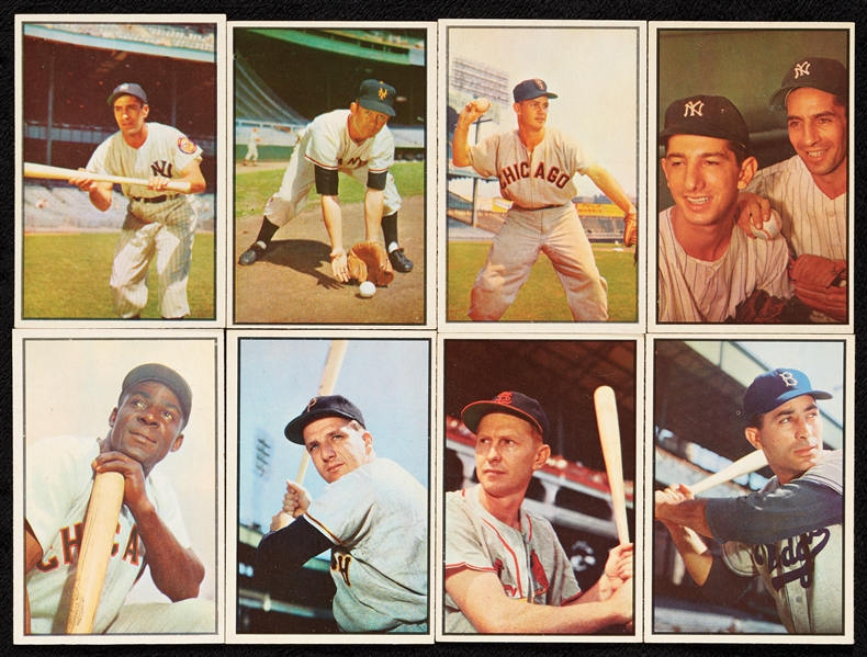 1953 Bowman Baseball Color High-Grade Array, Nine HOFers, Seven PSA Slabs (102)