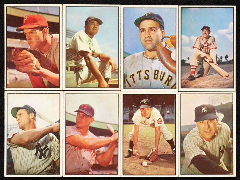 1953 Bowman Baseball Color High-Grade Array, Nine HOFers, Seven PSA Slabs (102)