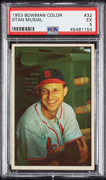 1953 Bowman Color Stan Musial No. 32 PSA 5