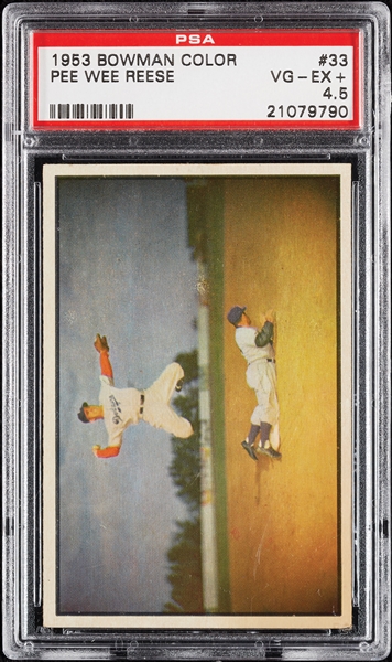 1953 Bowman Color Pee Wee Reese No. 33 PSA 4.5