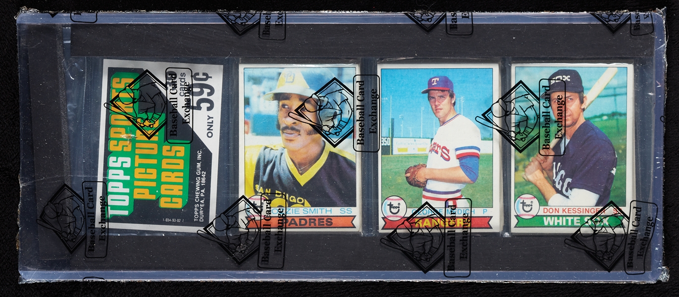 1979 Topps Baseball Rack Pack - Ozzie Smith RC Top (BBCE)