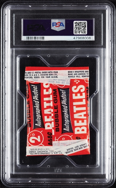 1964 A&BC Beatles B&W Wax Pack (Graded PSA 8)