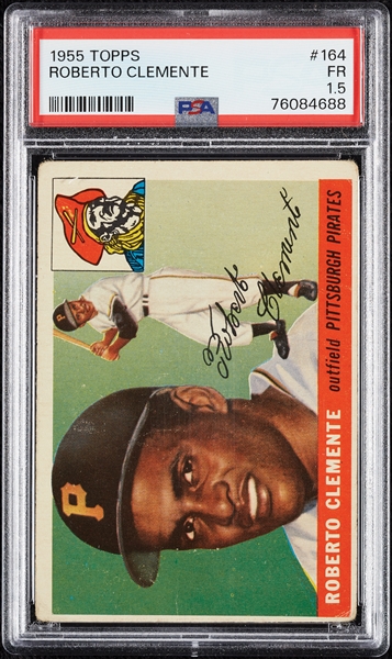 1955 Topps Roberto Clemente RC No. 164 PSA 1.5