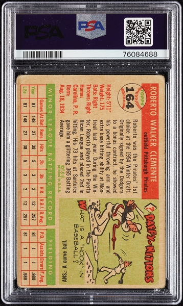 1955 Topps Roberto Clemente RC No. 164 PSA 1.5