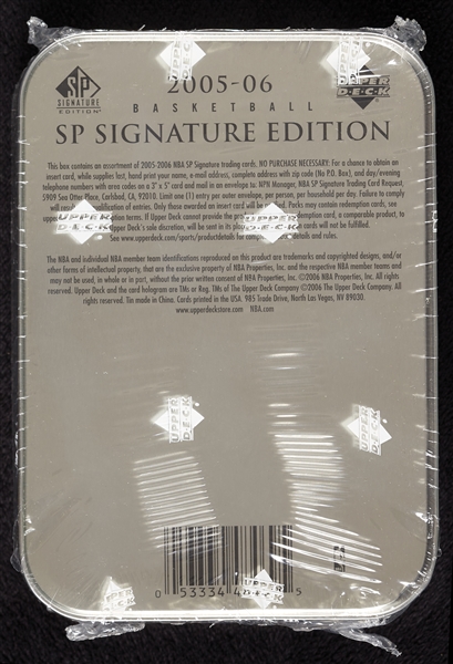 2005-06 SP Signature Edition Basketball Box 