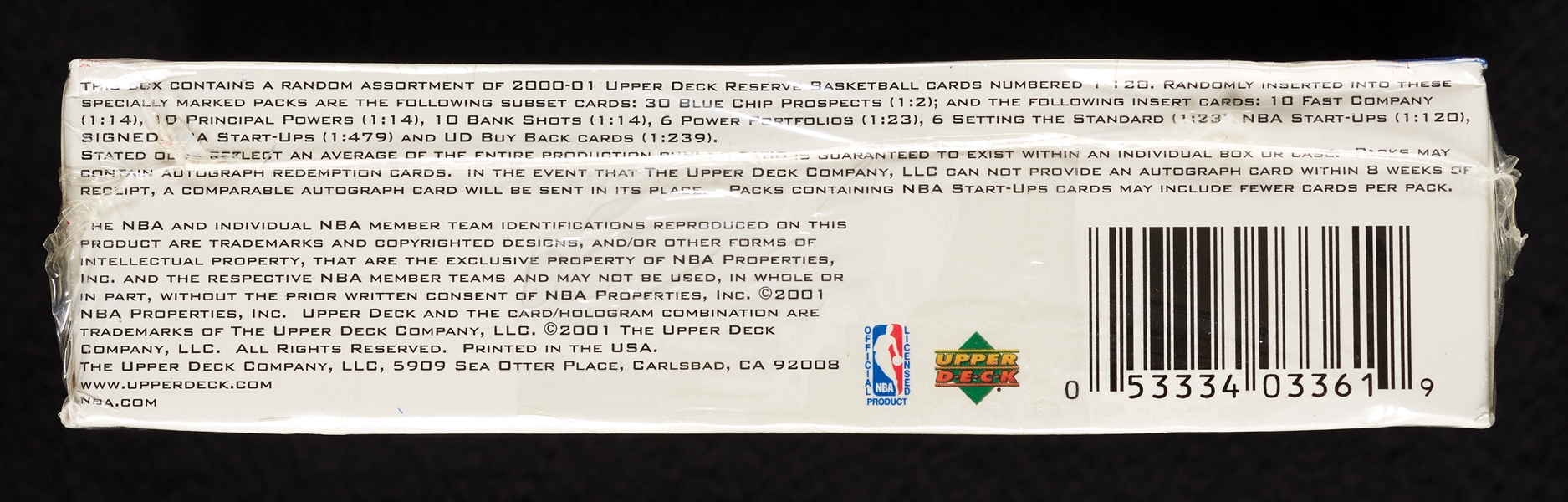 2000-01 Upper Deck Reserve Basketball Box (24)