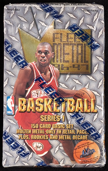 1996-97 Fleer Metal Series 1 Basketball Retail Box (36)