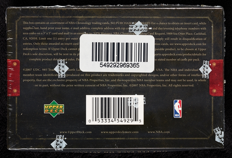 2006-07 Upper Deck Chronology Basketball Box