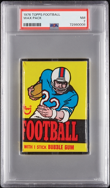 1976 Topps Football Wax Pack - OJ Simpson Back (Graded PSA 7)