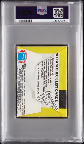 1976 Topps Football Wax Pack - OJ Simpson Back (Graded PSA 7)