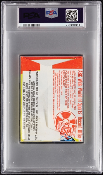 1973 Topps Baseball 4th Series Wax Pack - Juan Marichal Back (Graded PSA 7)