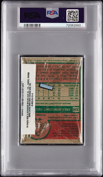 1975 Topps Baseball Cello Pack - Reggie Jackson Top (Graded PSA 8)