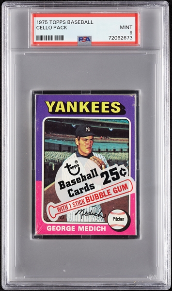 1975 Topps Baseball Cello Pack (Graded PSA 9)