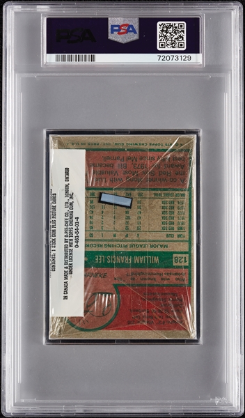 1975 Topps Baseball Cello Pack - Hank Aaron Top (Graded PSA 7)