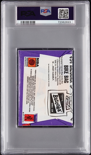 1972 Topps Basketball Wax Pack - Pete Maravich Back (Graded PSA 7)