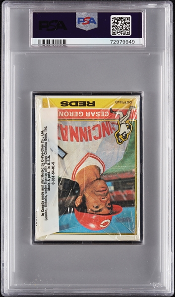 1976 Topps Baseball Cello Pack - Willie Randolph RC Top (Graded PSA 8)