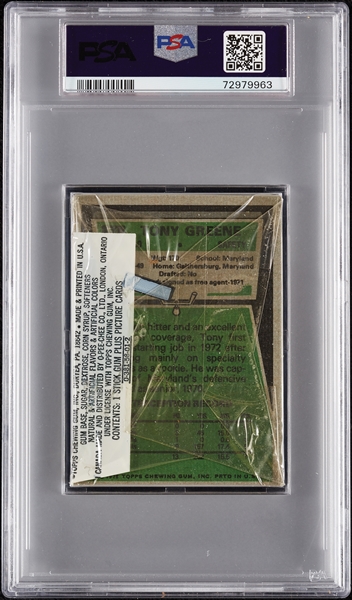 1975 Topps Football Cello Pack - NFL Passing Leaders Top (Graded PSA 9)