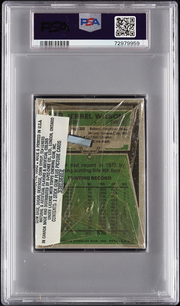 1975 Topps Football Cello Pack - Joe Theismann Top (Graded PSA 8)