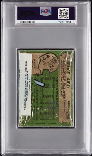 1978 Topps Football Cello Pack - Bob Griese Top (Graded PSA 9)