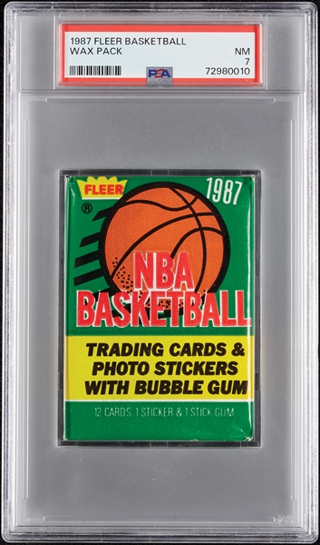 1987 Fleer Basketball Wax Pack (Graded PSA 7)