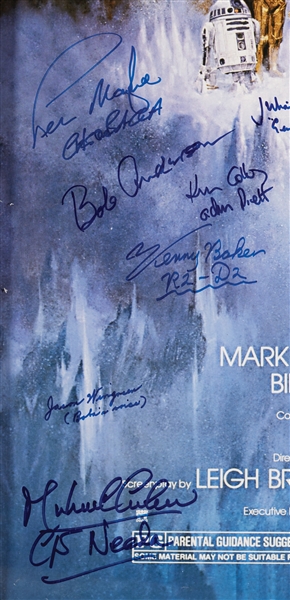 Star Wars Cast-Signed The Empire Strikes Back Poster with 22 Signatures (BAS)