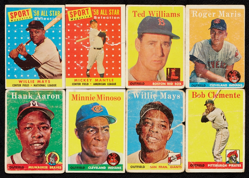 1958 Topps Baseball Complete Set, Mantle PSA 1 (494)