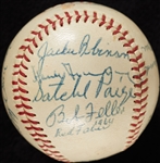 Jackie Robinson, Satchel Paige, Dean, Greenberg & Others 1960s HOFers Signed OAL Baseball (PSA/DNA)