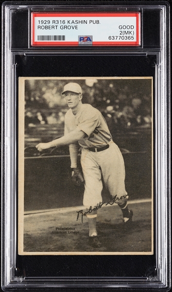 1929 R316 Kashin Publications Lefty Grove PSA 2 (MK)