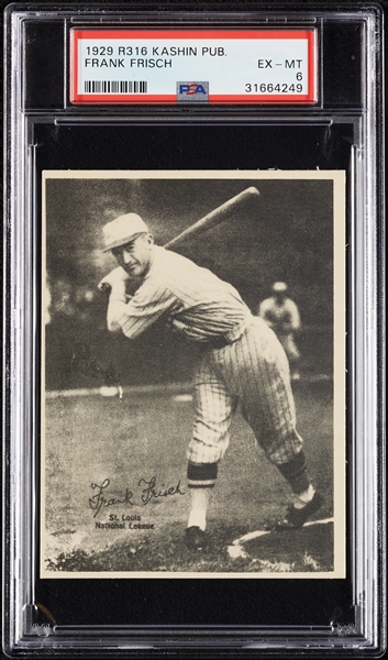 1929 R316 Kashin Publications Frank Frisch PSA 6