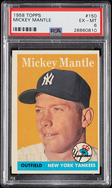 1958 Topps Mickey Mantle No. 150 PSA 6