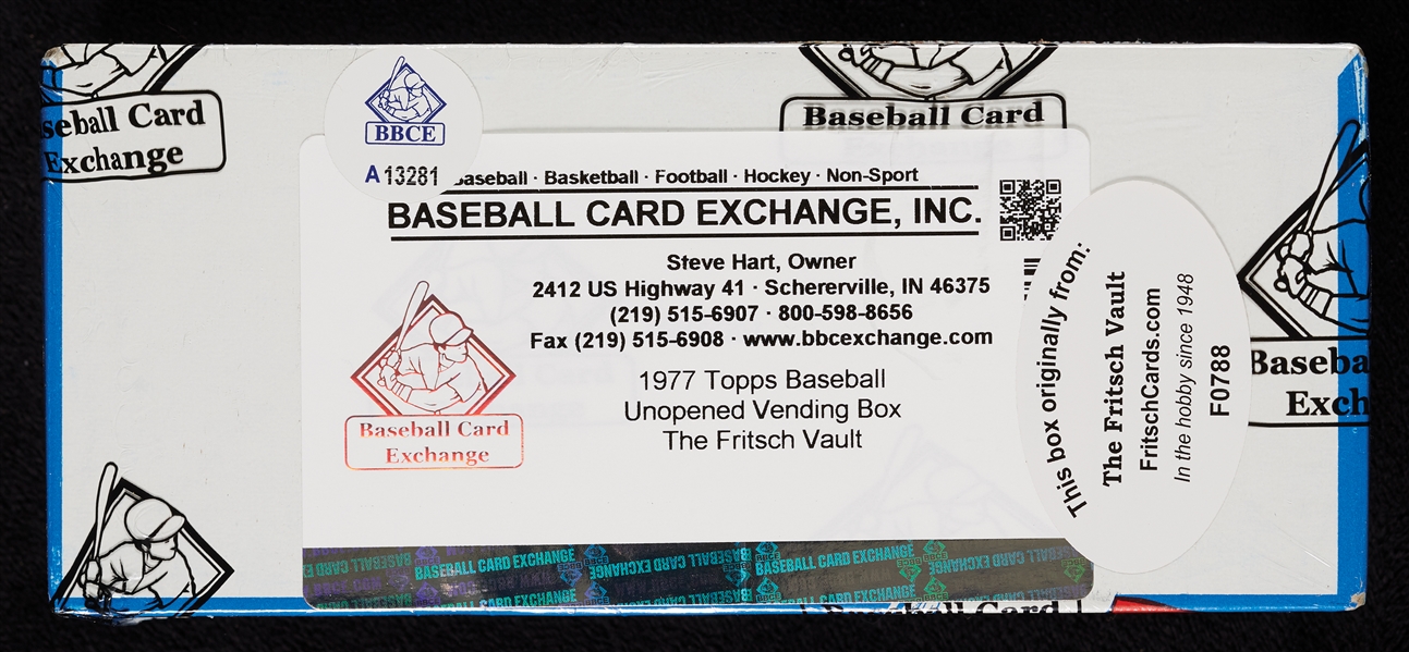 1977 Topps Baseball Vending Box (500) (Fritsch/BBCE)