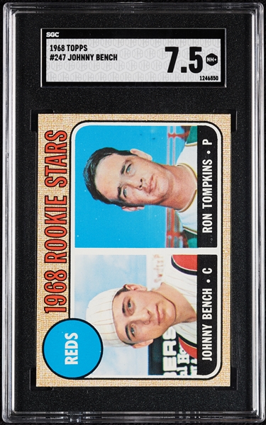 1968 Topps Johnny Bench RC No. 247 SGC 7.5