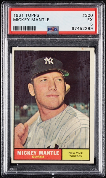 1961 Topps Mickey Mantle No. 300 PSA 5