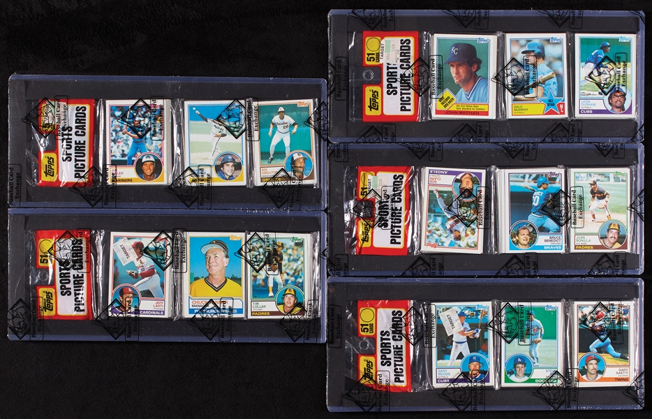 1983 Topps Baseball Rack Packs Group (BBCE) (5)