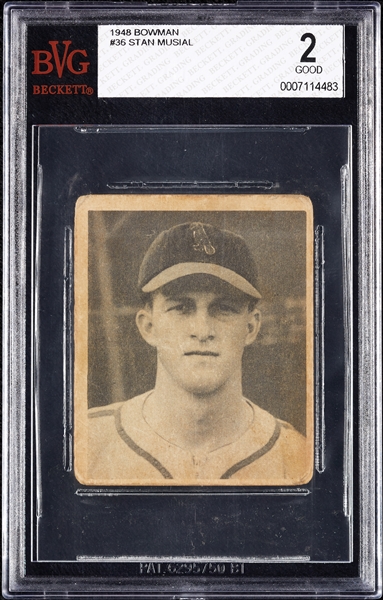 1948 Bowman Stan Musial RC No. 36 BVG 2