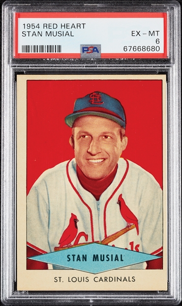 1954 Red Heart Stan Musial PSA 6