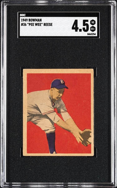 1949 Bowman Pee Wee Reese No. 36 SGC 4.5