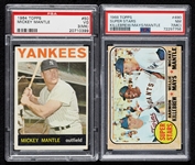 1960s Topps Mickey Mantle PSA-Graded Pair (2)