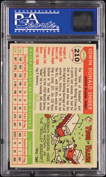 1955 Topps Duke Snider No. 210 PSA 6