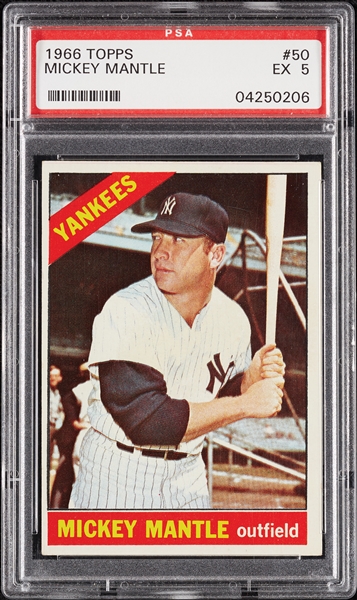 1966 Topps Mickey Mantle No. 50 PSA 5