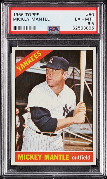 1966 Topps Mickey Mantle No. 50 PSA 6.5