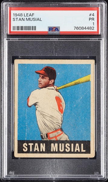 1948 Leaf Stan Musial RC No. 4 PSA 1