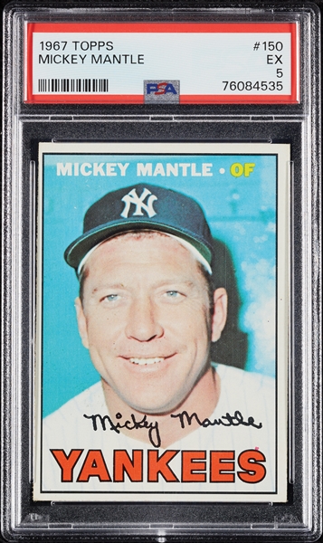 1967 Topps Mickey Mantle No. 150 PSA 5