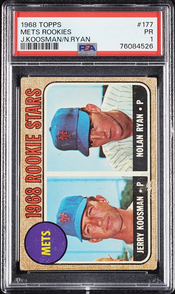 1968 Topps Nolan Ryan RC No. 177 PSA 1