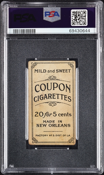 1914 T213 Coupon Cigarettes (Type 2) Hughie Jennings Both Hands Showing PSA 1