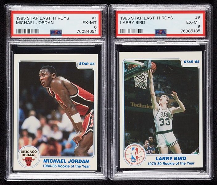 1985 Star Last 11 ROYs Complete Set (11) with Michael Jordan PSA 6